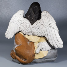 Load image into Gallery viewer, Native America Girl Angel W/ Lion &amp; Lamb, hand painted Collectable figurines  #2
