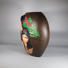 Load image into Gallery viewer, Native America Hand Painted Vase with Man &amp; Woman #8
