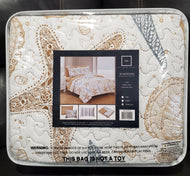 Chic Home Maritime 3 Piece Reversible Quilt Coverlet Set Life in the Sea Theme Embossed Bedding