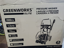Load image into Gallery viewer, Greenworks Elite Electric Power Pressure Washer, EPW-2000, 2000 PSI, 1.2 GPM, NEW
