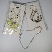 Load image into Gallery viewer, Fashion Earrings - Costume Jewelry - 2 pair dangle earrings - 1 bracelet, Green
