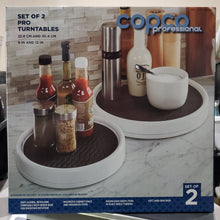 Load image into Gallery viewer, Copco Pro Turntables, 2-piece Set, White/Gray 9-In &amp; 12-In
