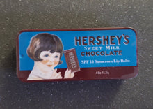 Load image into Gallery viewer, Hershey's Sweet Milk Chocolate SPF 15 Sunscreen Lip Balm Tin
