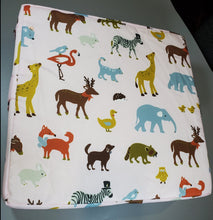 Load image into Gallery viewer, Sumnacon Chair Increasing Cushion - Baby Toddler Kids Infant Portable Highchair Booster Cushion Washable Thick Chair Seat Cloth Strap(Pink Animal)
