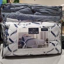 Load image into Gallery viewer, Style Decor 6-piece Comforter and Coverlet Set, Dartmouth Navy, King
