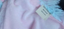 Load image into Gallery viewer, Light Pink Rainbow Tie-Dye Plush Throw Blanket, Double Sided, child's
