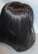 Load image into Gallery viewer, Black Straight Bob Wig, Heat Resistant Synthetic 12 Inch Middle Part Cosplay Halloween
