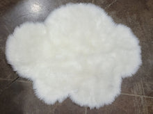 Load image into Gallery viewer, Machine Washable Faux Sheepskin White Cloud Area Rug 32" x 44" - Soft and Silky - Perfect for Baby's Room, Nursery, playroom (2' 7" x 3' 7") - White Cloud
