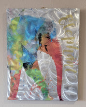 Load image into Gallery viewer, Picture, Wall Art, Metal Frame- Watercolor, Elephant, (23.75"x19"x1.5")
