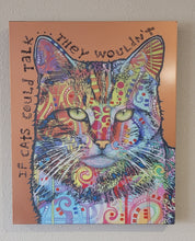 Load image into Gallery viewer, Abstract Talking Cats on Copper - Wall Art  (19"x15 5/8"x1.5")
