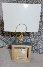 Load image into Gallery viewer, Photo Block Clip with Seahorse Charm &amp; "Seashores on my mind" Wood Grain
