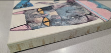 Load image into Gallery viewer, Wall Art, Picture, Decor, Painting, Sailing Cat, Wood Grain Box 15.5" x 15.5" x 1.5"
