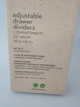 Load image into Gallery viewer, iDesign Eco Wood Adjustable Drawer Organizer, Dividers, Natural
