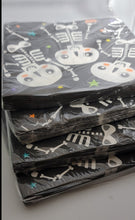 Load image into Gallery viewer, Halloween 13 inch Napkins, 18-pack Skeletons on Black Napkin
