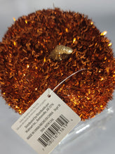 Load image into Gallery viewer, Halloween Pumpkin Small Metallic Orange Tabletop Decor
