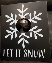 Load image into Gallery viewer, Jaclyn Smith 9" Let It Snow Tabletop Decor with Snowflake and Bell
