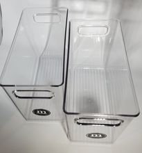 Load image into Gallery viewer, mDesign Plastic Home, Office Storage Organizer Bin with Handles - BPA Free - 5" Wide, 8" Tall, 10" Deep - Clear
