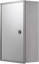 Load image into Gallery viewer, Croydex Trent Stainless Steel Lockable Medicine Cabinet with mirrored glass door
