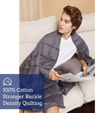 Load image into Gallery viewer, Cooling Weighted Blanket 20 lbs (100% Cotton Material with Glass Beads) Grey, Queen Size
