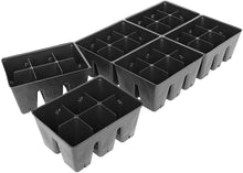 Load image into Gallery viewer, Handy Pantry Black Plastic Garden Tray Inserts - 10 Sheets of 36 Cell 2x3 - NEW
