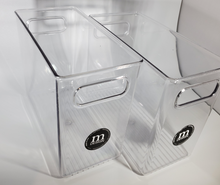 Load image into Gallery viewer, mDesign Plastic Home, Office Storage Organizer Bin with Handles - BPA Free - 5" Wide, 8" Tall, 10" Deep - Clear
