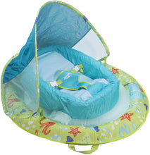 Load image into Gallery viewer, Spin Master, Inc SwimWays Infant Baby Spring Float with Adjustable Sun Canopy - Green, 39.25" x 31.75" x 17.56"
