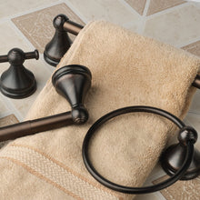 Load image into Gallery viewer, Dynasty Hardware 3800-ORB-3PC Palisades Series Bathroom Hardware Set, Oil Rubbed Bronze, 3-Piece Set, with 24" Towel Bar
