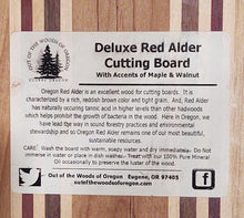 Load image into Gallery viewer, Deluxe Red Alder Kitchen Cutting Board
