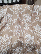 Damask Shower Curtain - Beige/White
