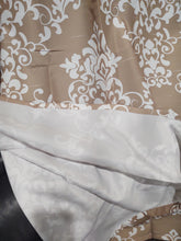 Load image into Gallery viewer, Damask Shower Curtain - Beige/White
