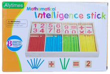 Load image into Gallery viewer, Alytimes Counting Stick Calculation Math Educational Toy, Wooden Number Cards and Counting Rods Box
