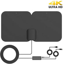 Load image into Gallery viewer, TV Antenna indoor, HDTV Antenna 4K, 80 Mile Range, Max with powerful Amplifier and 16.5 Coax Cable, 2020 Upgrade
