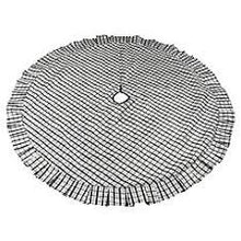 Load image into Gallery viewer, Christmas Home &amp; Hearth 52" Plaid Christmas Tree Skirt White/Black, Jaclyn Smith Collection
