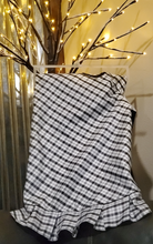 Load image into Gallery viewer, Christmas Home &amp; Hearth 52" Plaid Christmas Tree Skirt White/Black, Jaclyn Smith Collection
