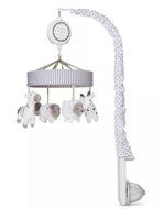 Cloud Island Music & White Noise Crib Mobile Two by Two -  - Gray Animals