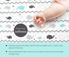 Load image into Gallery viewer, Pack n Play Stretchy Fitted Pack n Play Playard Sheet Set-Brolex, 2-Pack Portable Mini Crib Sheets, Ultra Soft Material Elephant &amp; Whale
